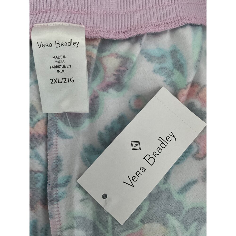 Vera Bradley French Terry Shorts 2XL Cloud Vine Multi Floral Print - Picture 3 of 12